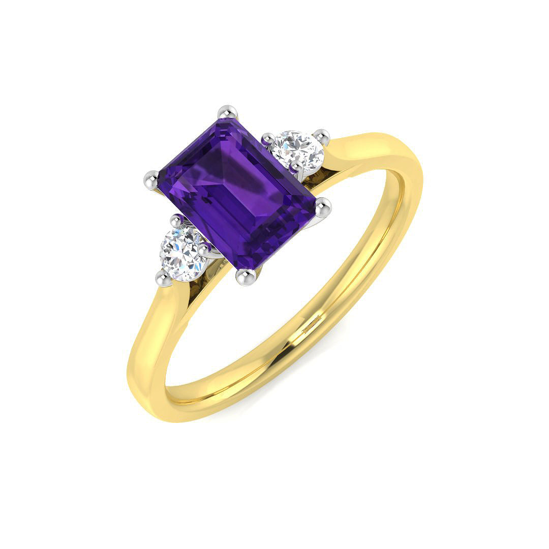 Emerald Cut Gemstone Ring