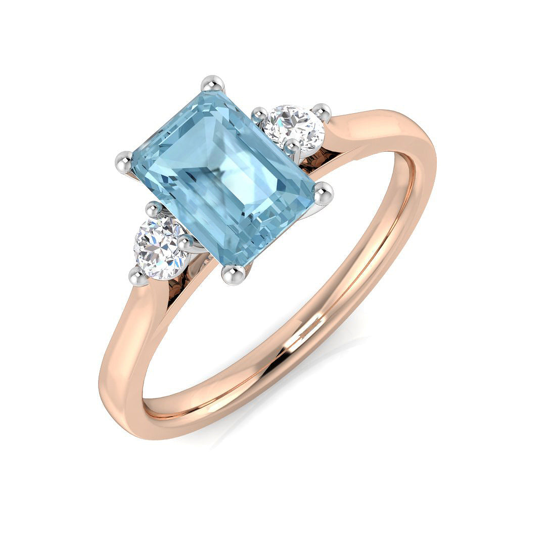Emerald Cut Gemstone Ring