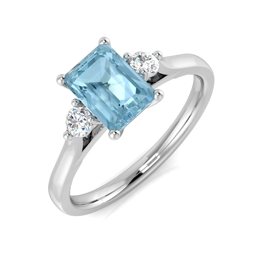 Emerald Cut Gemstone Ring