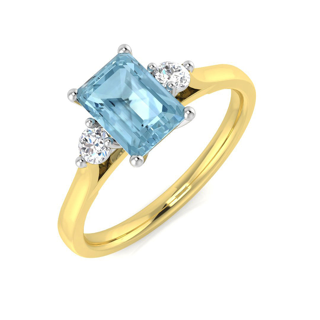Emerald Cut Gemstone Ring