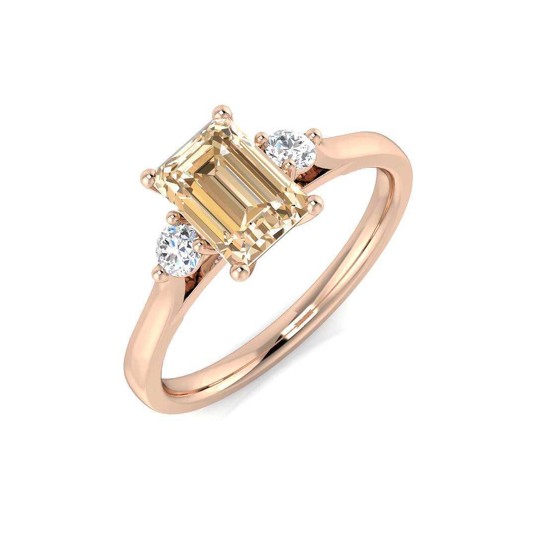 Emerald Cut Gemstone Ring
