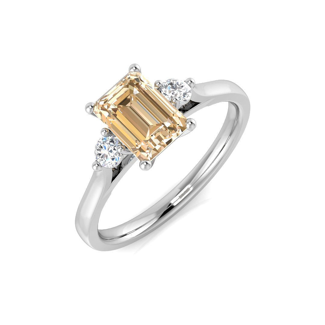 Emerald Cut Gemstone Ring