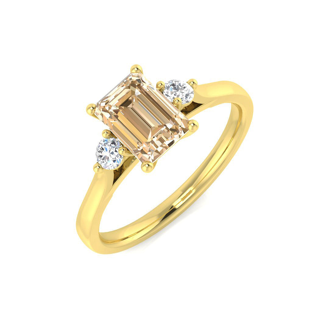 Emerald Cut Gemstone Ring