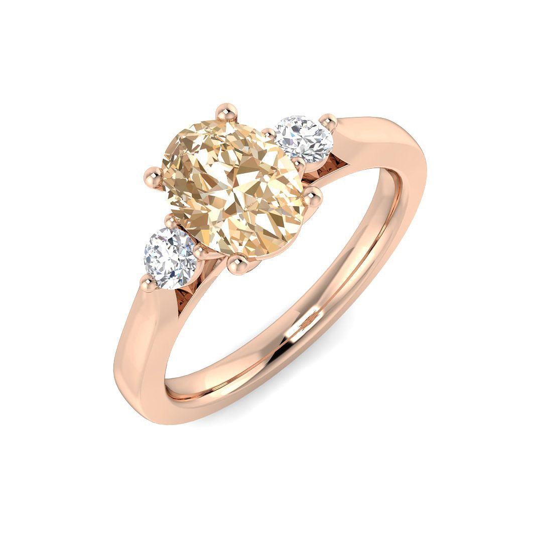 Oval Gemstone Ring