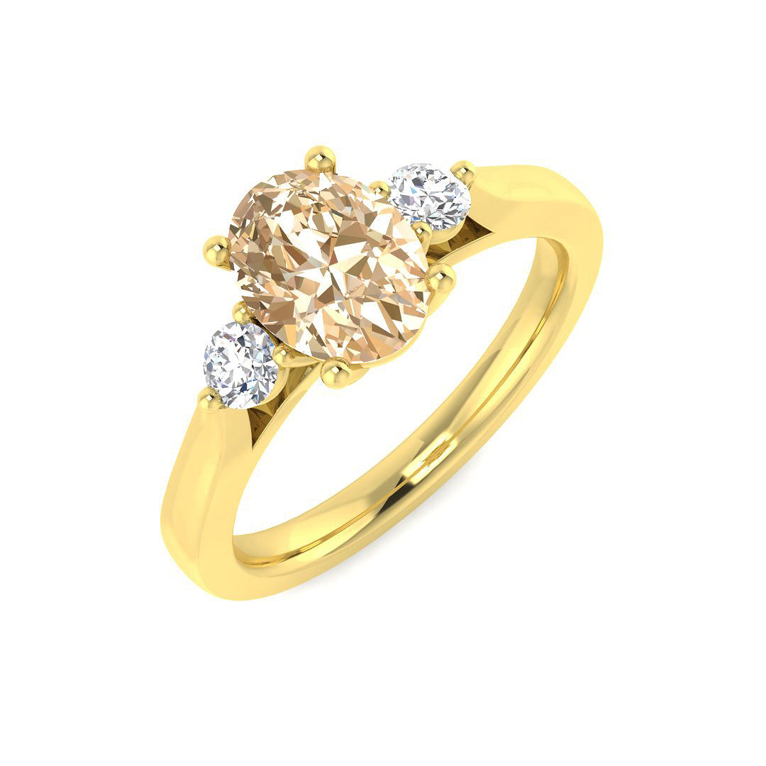 Oval Gemstone Ring