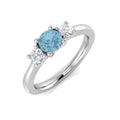 Round Aquamarine Ring