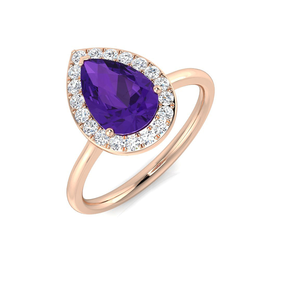 Pear Gemstone Ring