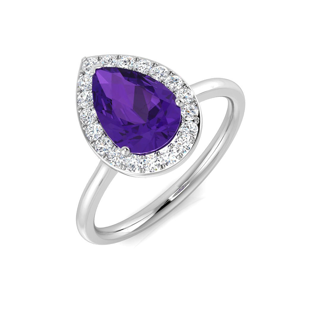Pear Gemstone Ring
