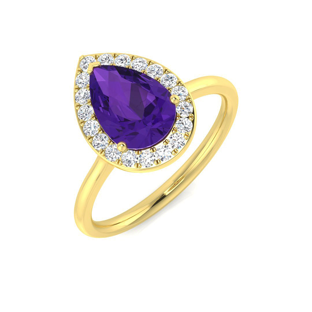 Pear Gemstone Ring