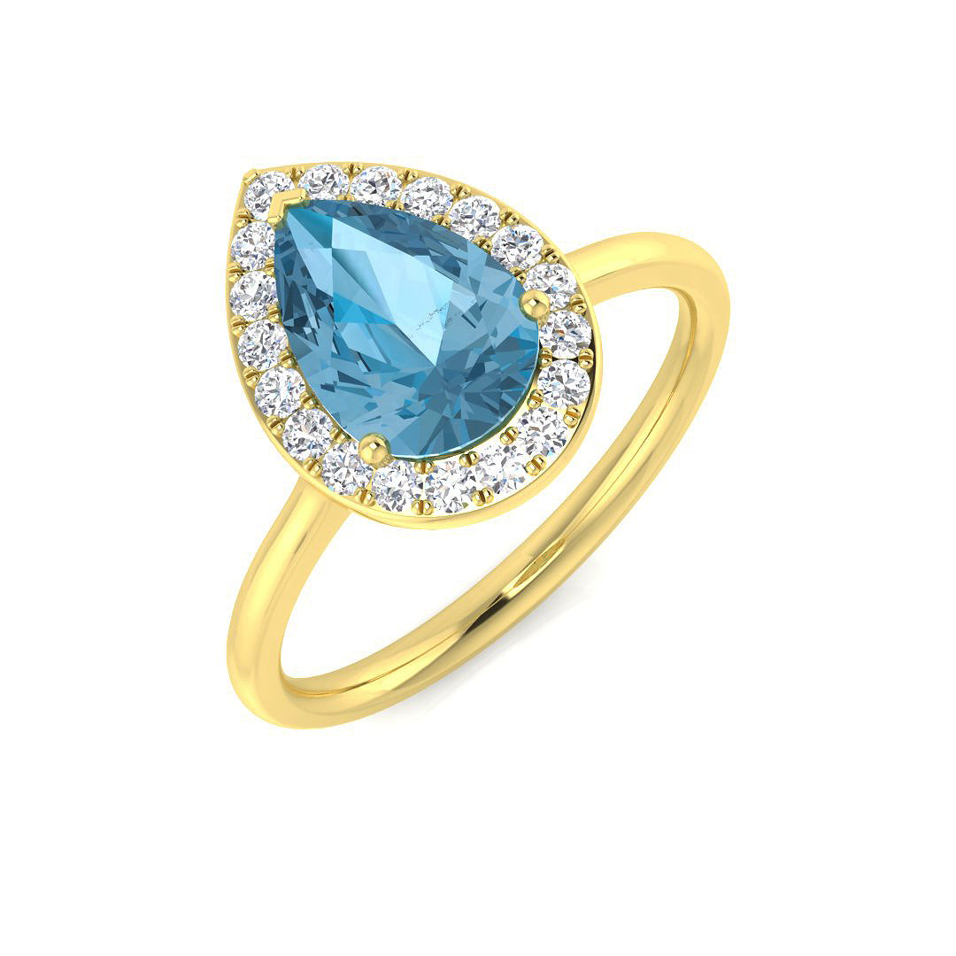 Pear Gemstone Ring
