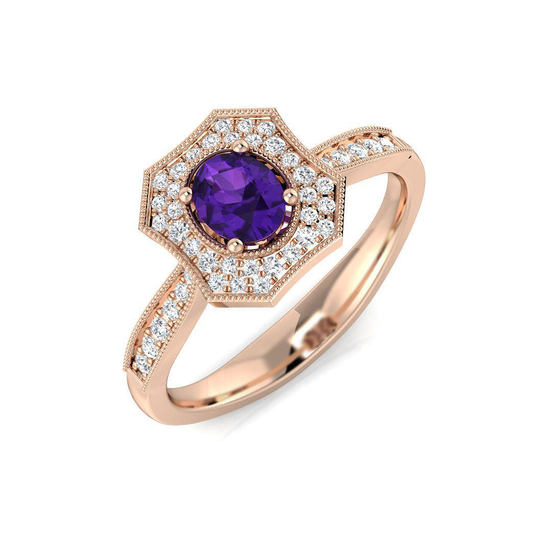 Oval Gemstone Ring