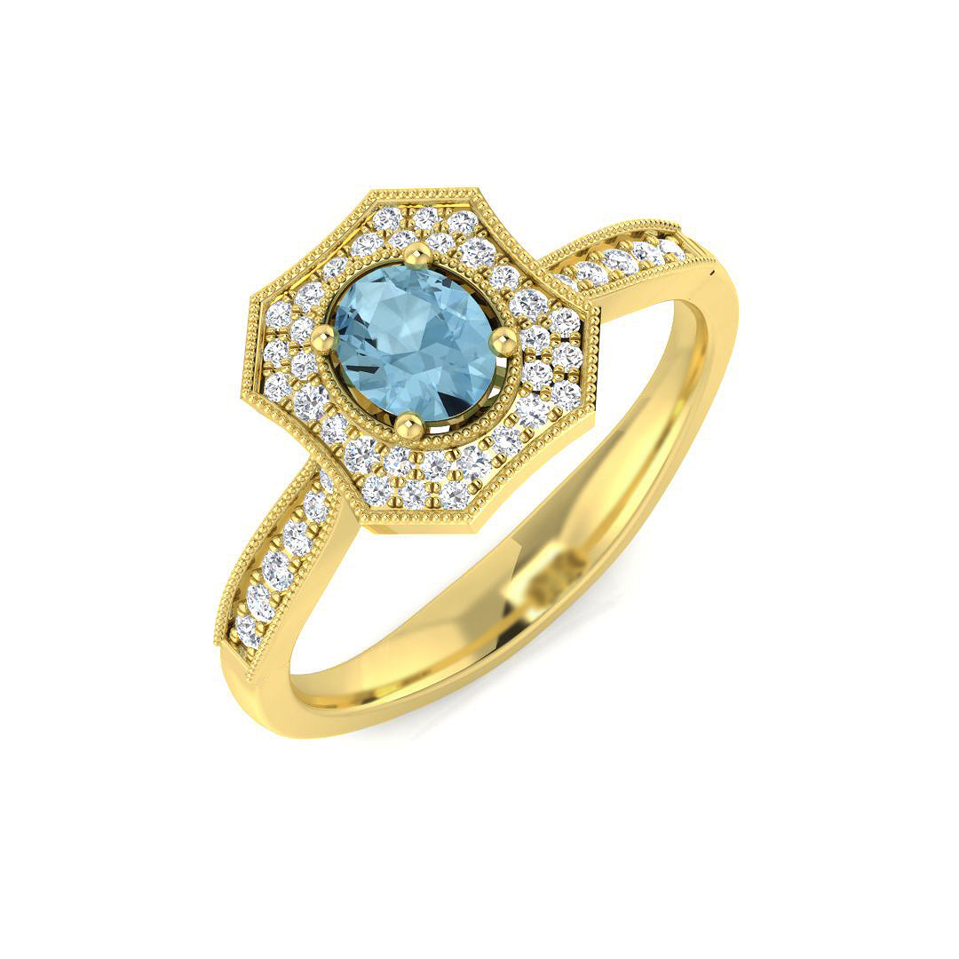 Oval Gemstone Ring