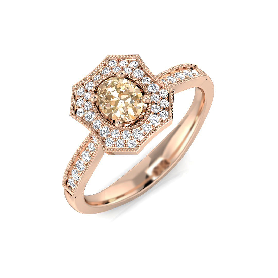 Oval Gemstone Ring