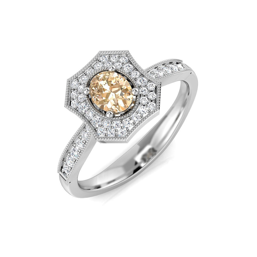 Oval Gemstone Ring