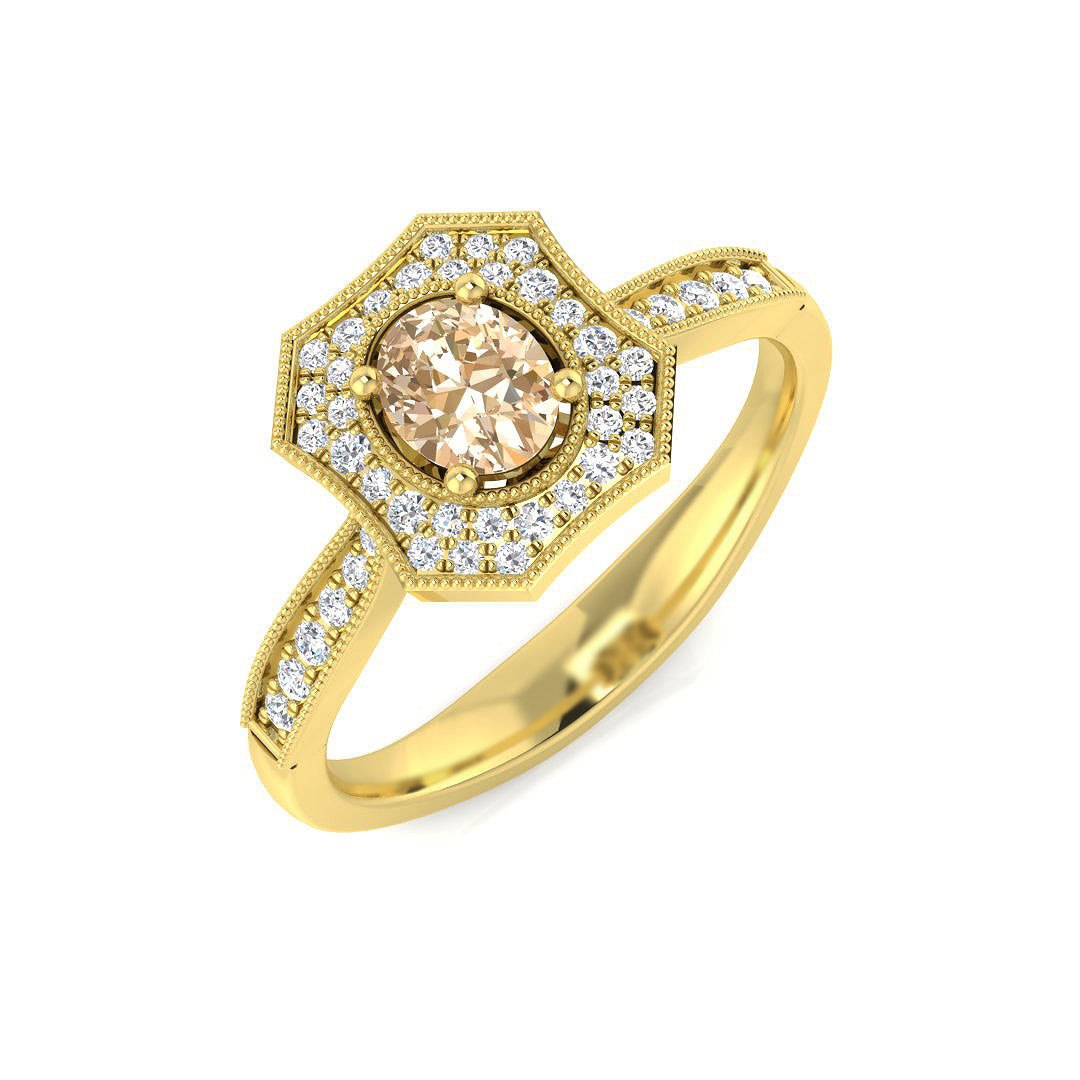 Oval Gemstone Ring