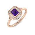 Emerald Cut Gemstone Ring