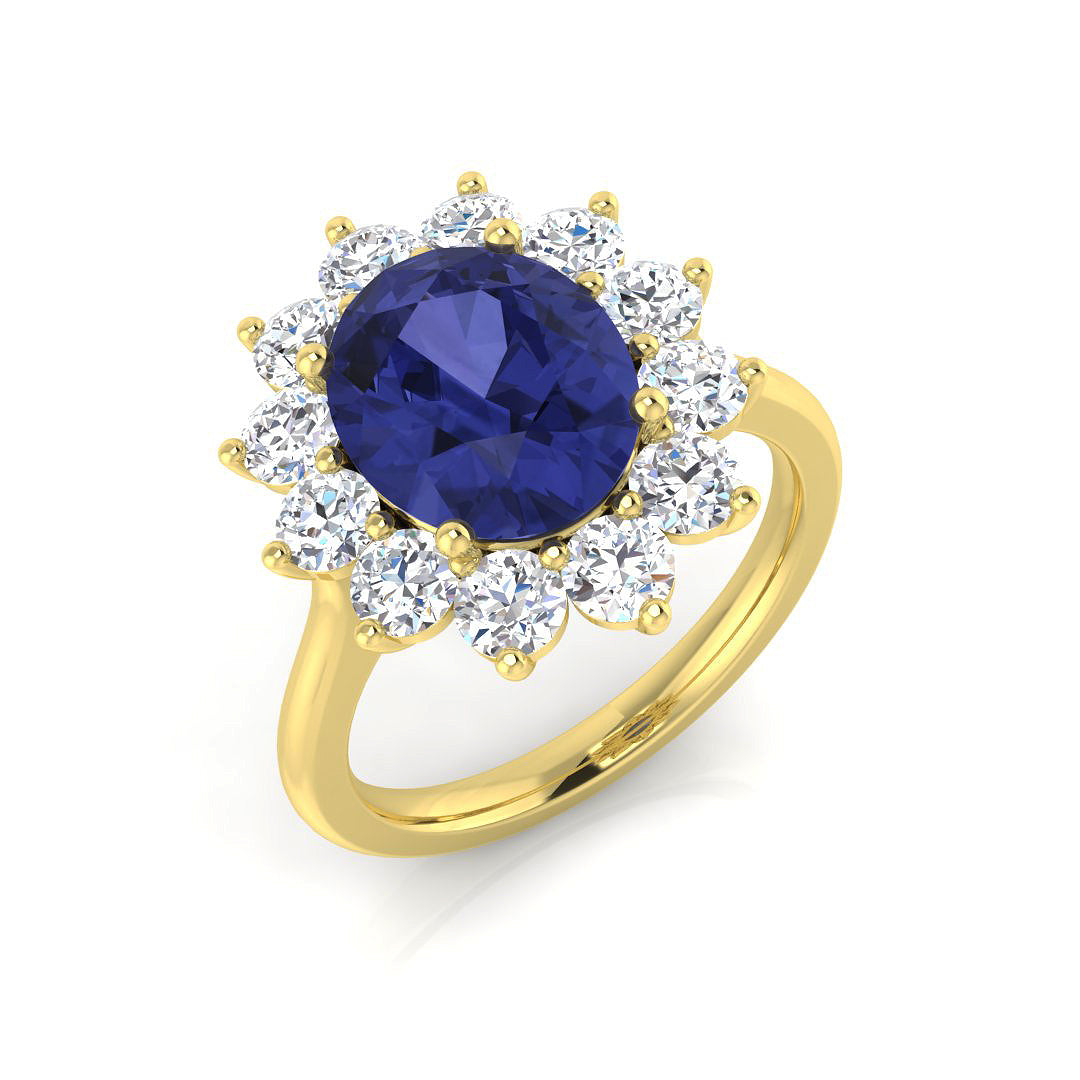 Oval Gemstone Ring