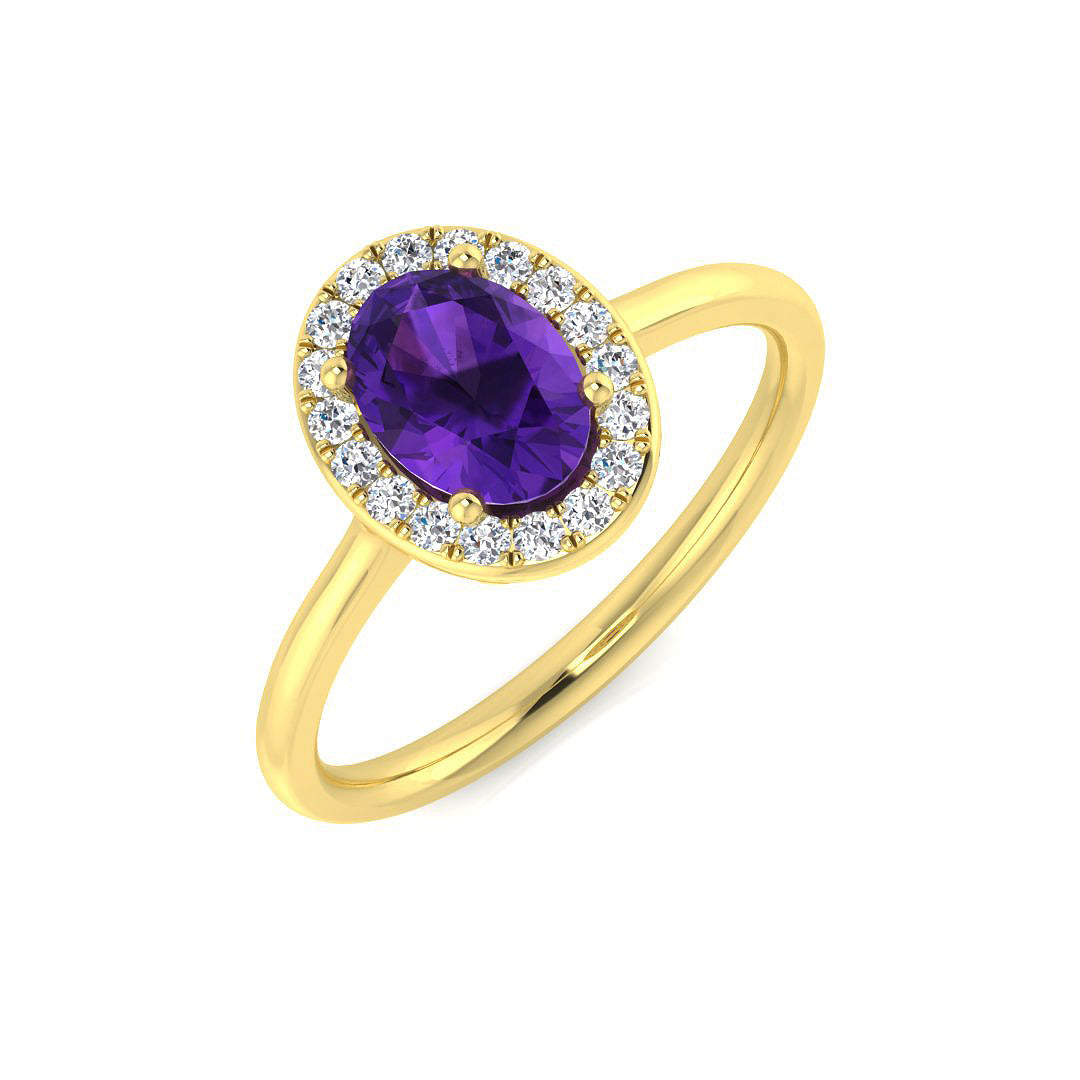 Oval Gemstone Ring