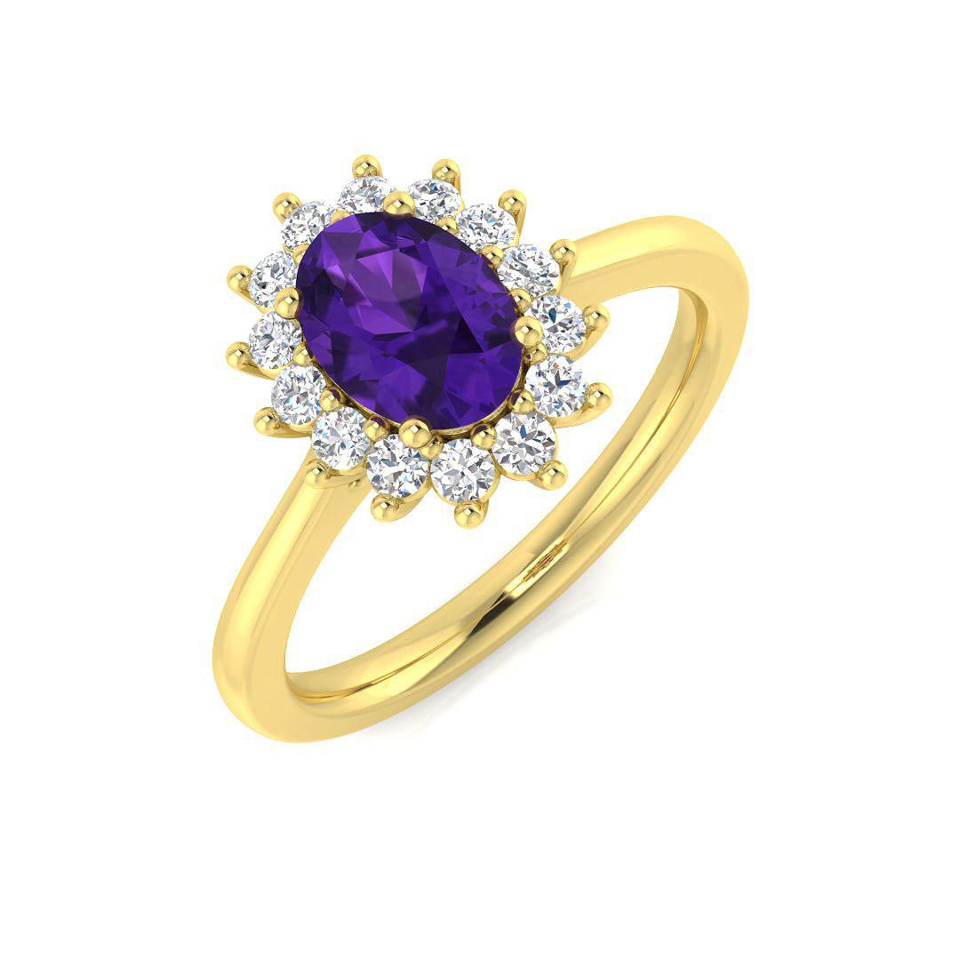 Oval Gemstone Ring