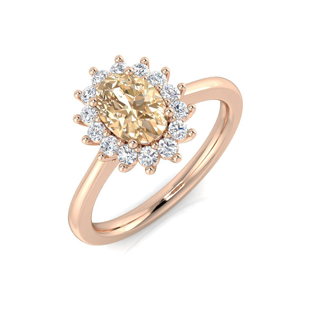 Oval Gemstone Ring