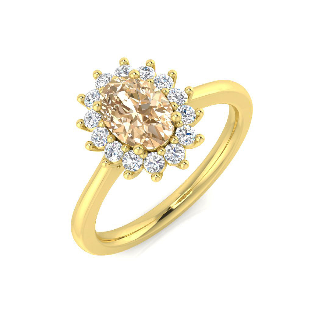Oval Gemstone Ring