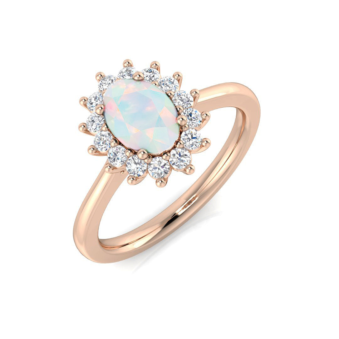 Oval Gemstone Ring