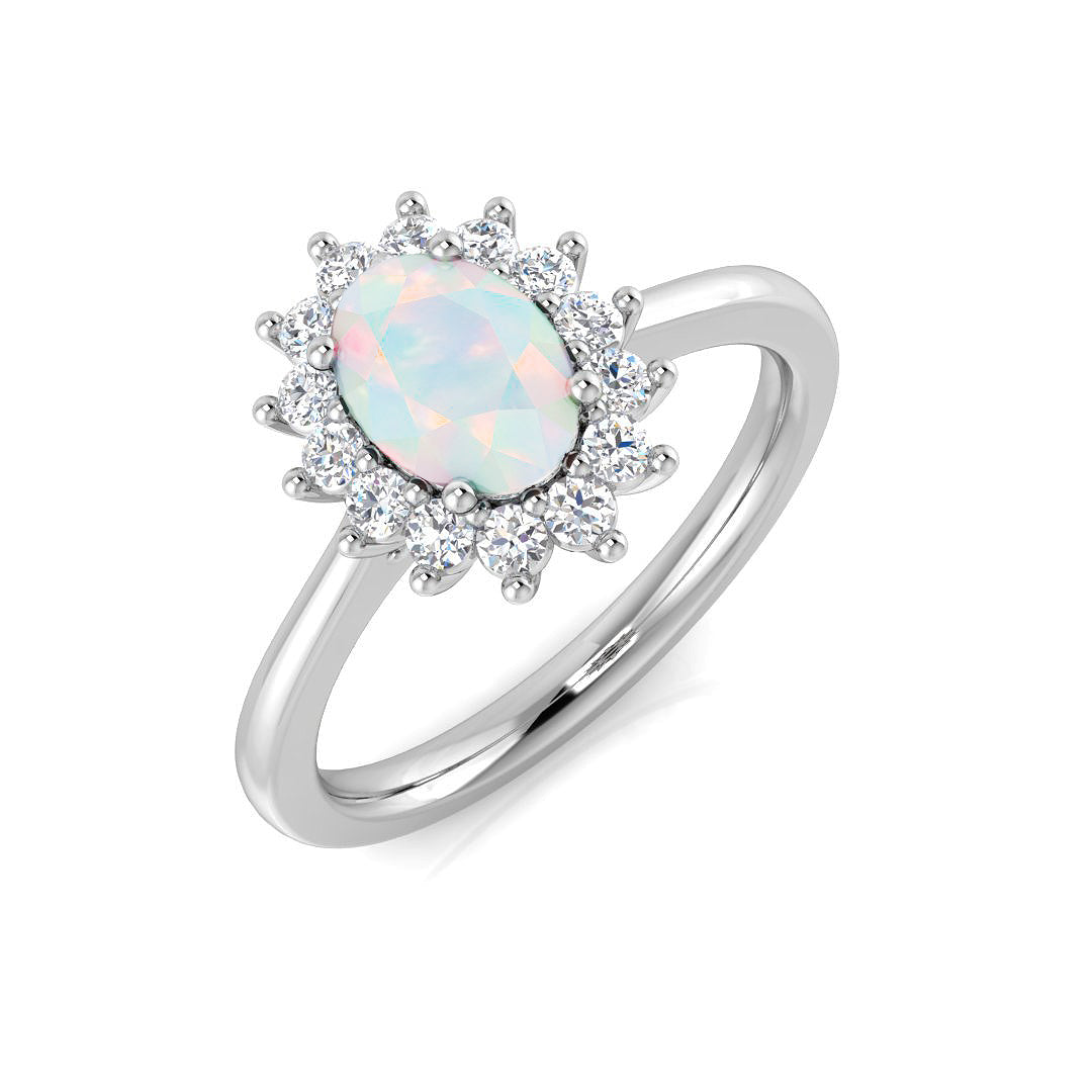 Oval Gemstone Ring