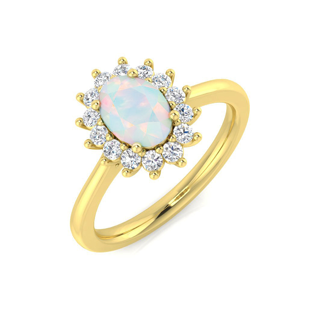 Oval Gemstone Ring