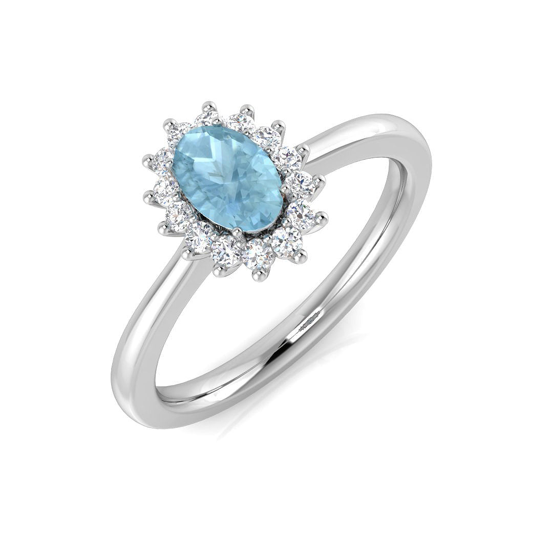 Oval Aquamarine Ring