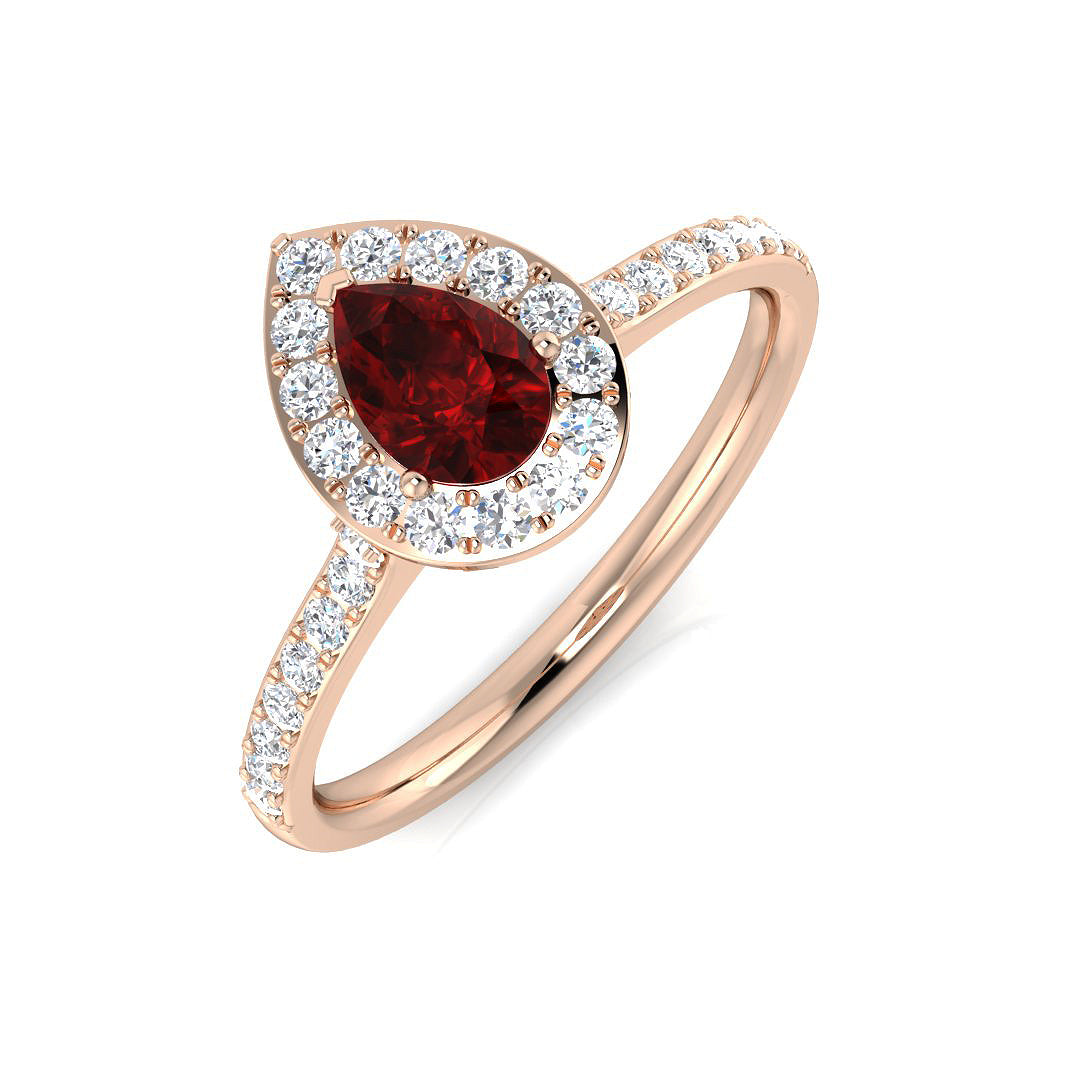 Pear Gemstone Ring