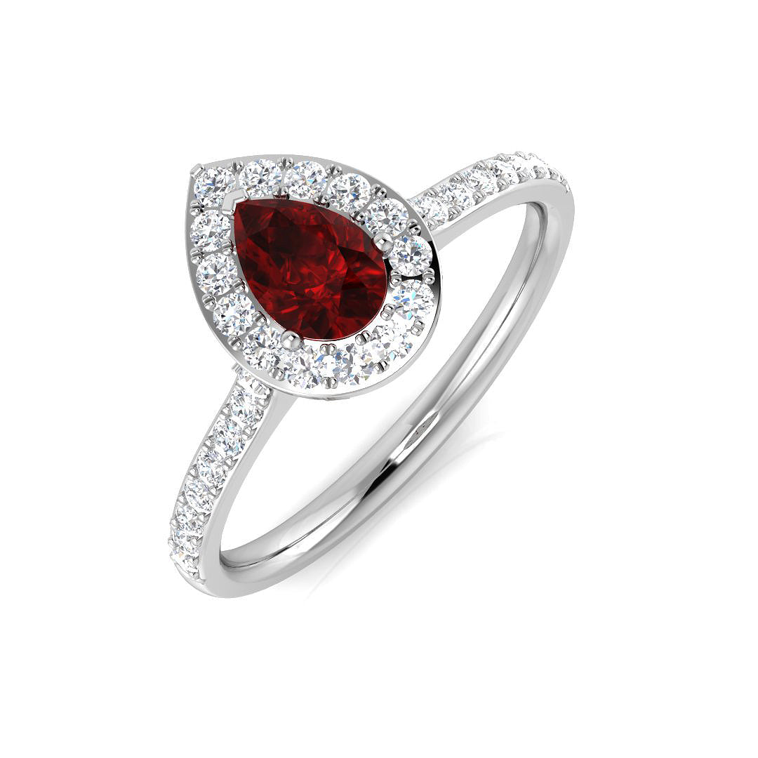 Pear Gemstone Ring