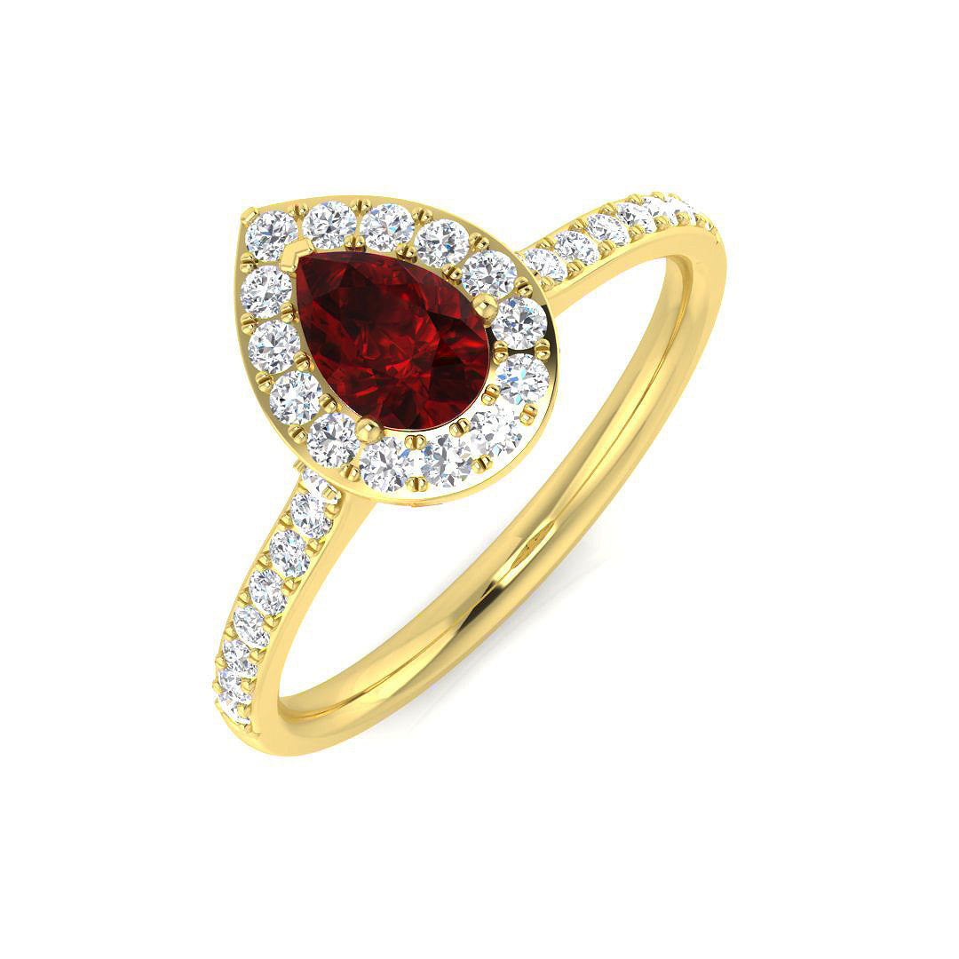 Pear Gemstone Ring