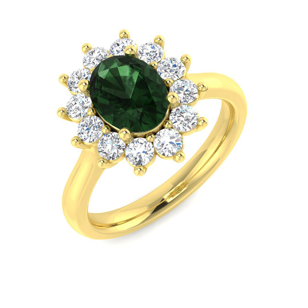 Oval Gemstone Ring