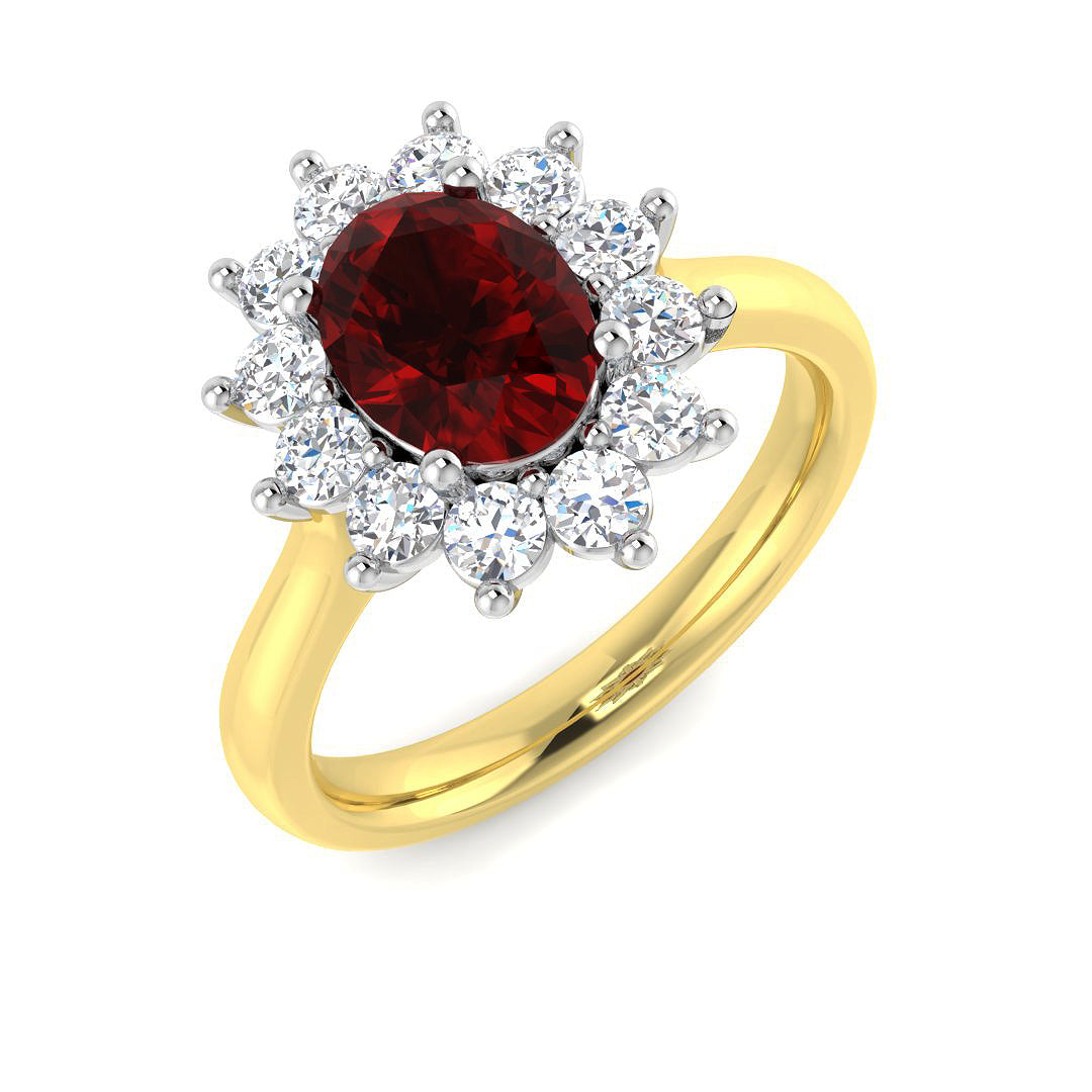 Oval Gemstone Ring