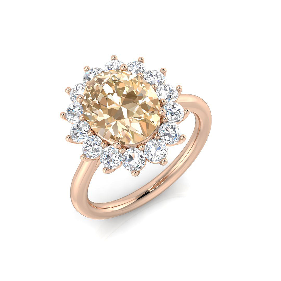 Oval Gemstone Ring