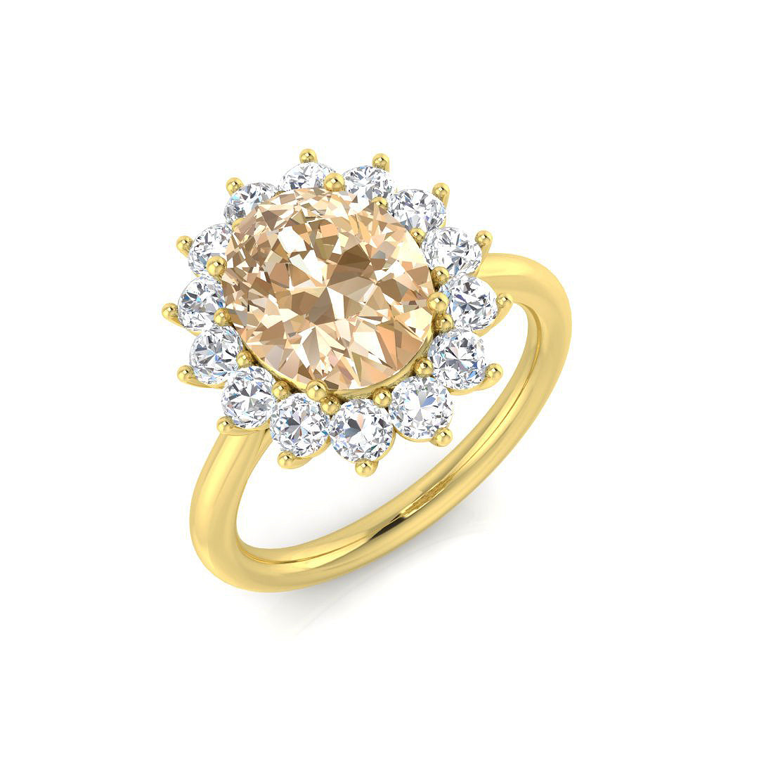 Oval Gemstone Ring