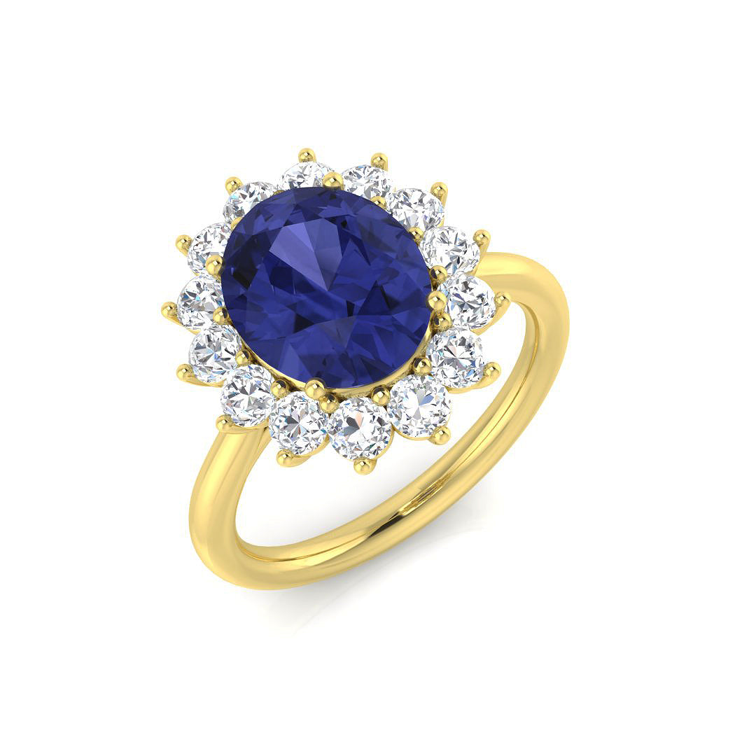 Oval Gemstone Ring