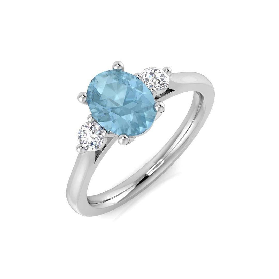 Oval Aquamarine Ring