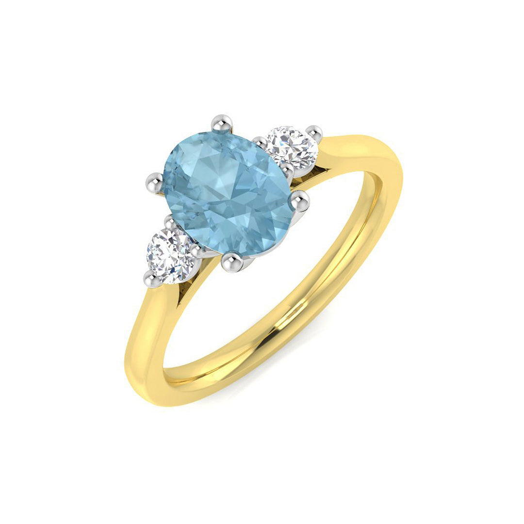 Oval Aquamarine Ring