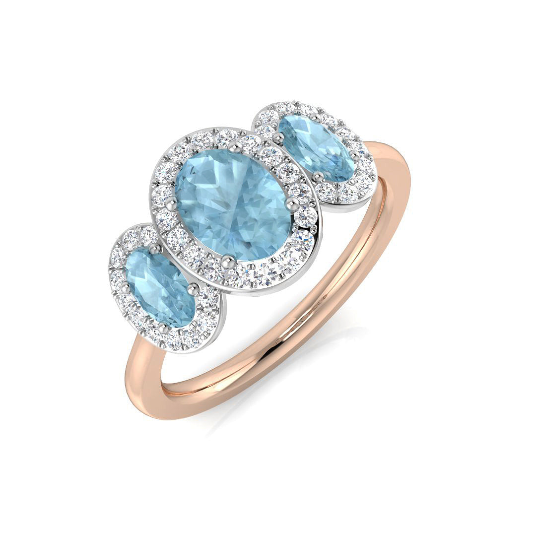Oval Aquamarine Ring