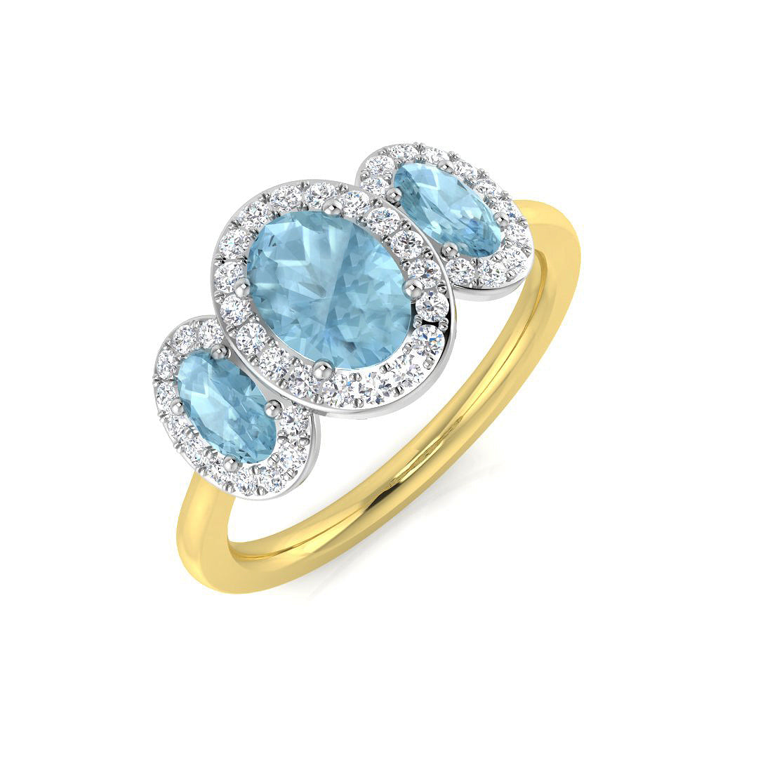 Oval Aquamarine Ring