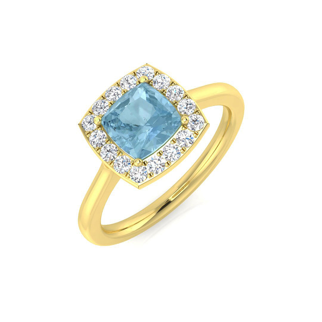 Cushion Gemstone Ring