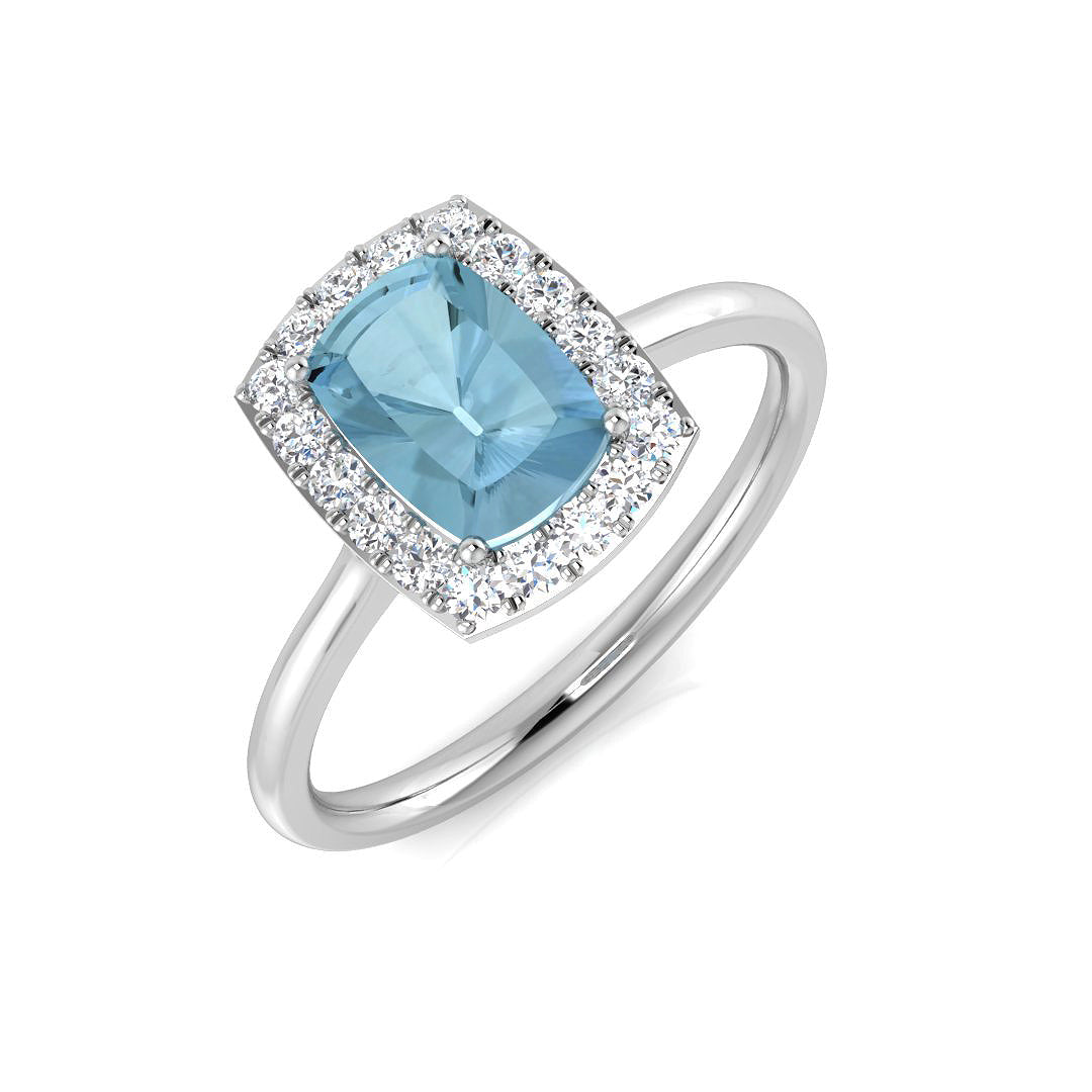 Cushion Gemstone Ring