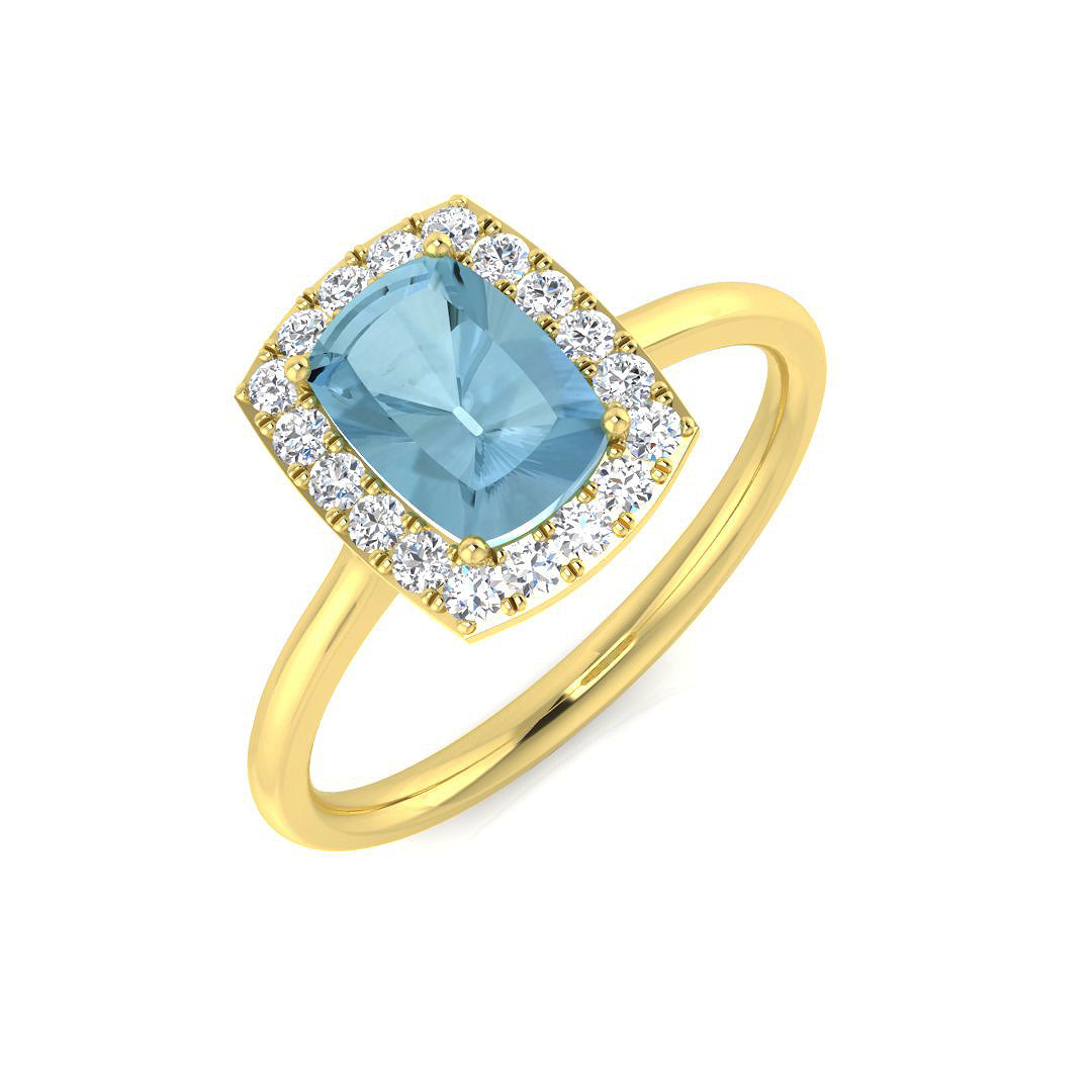 Cushion Gemstone Ring