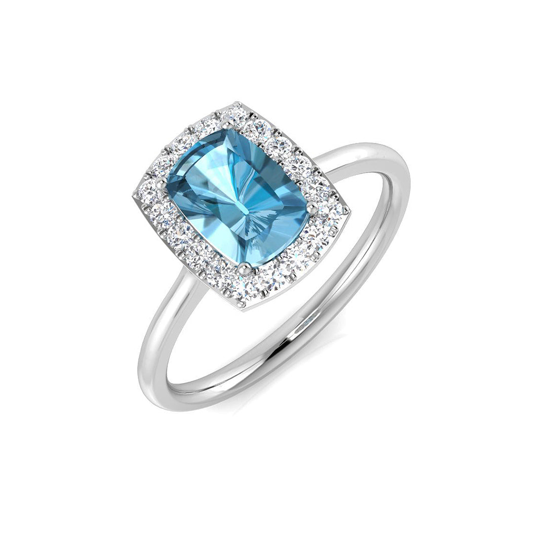 Cushion Gemstone Ring