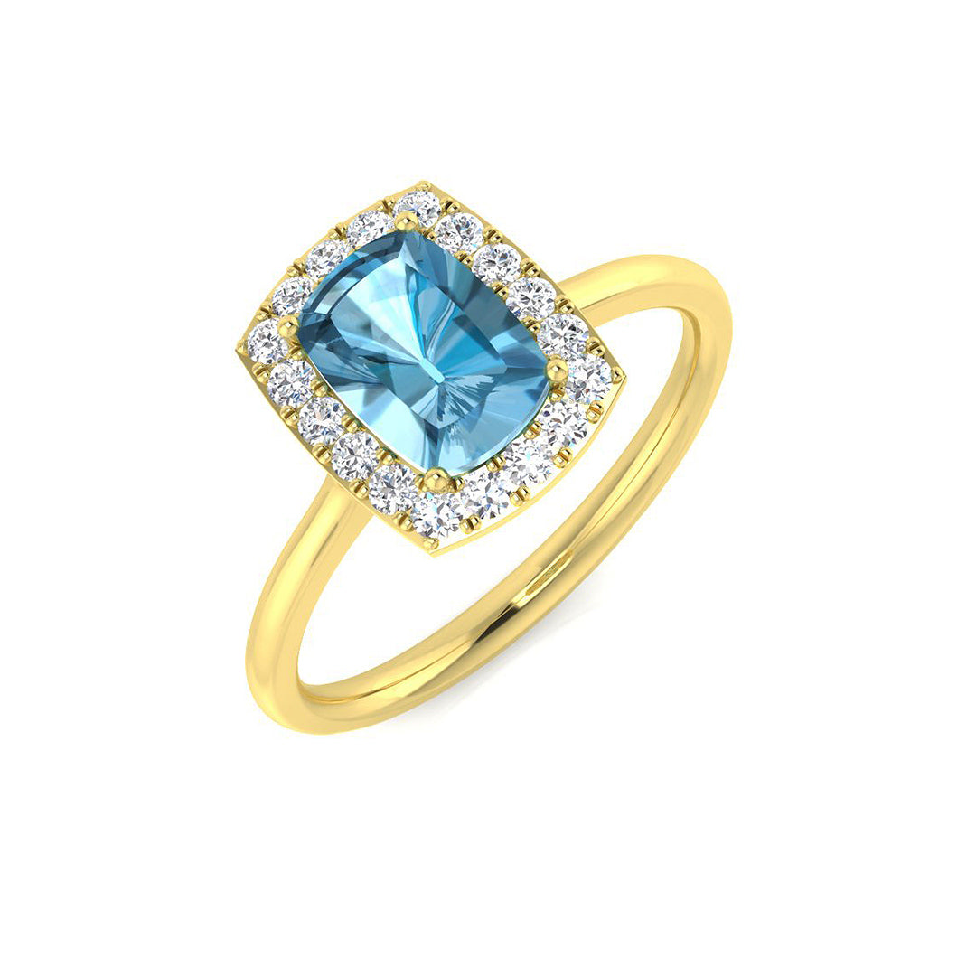 Cushion Gemstone Ring