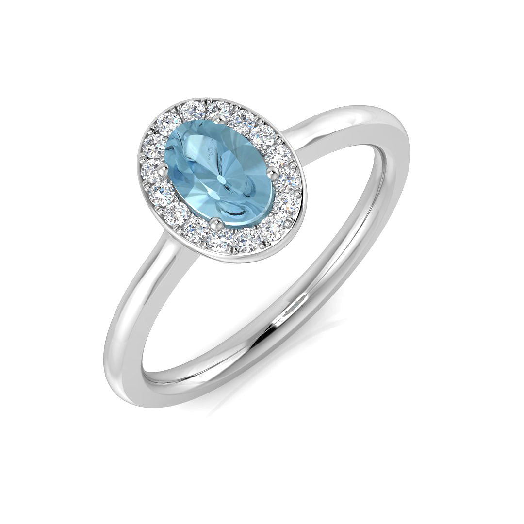 Oval Aquamarine Ring