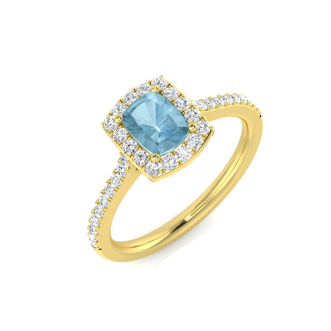 Cushion Gemstone Ring