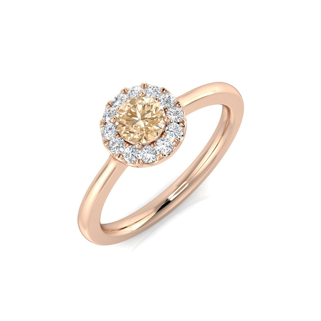 Round Morganite Ring