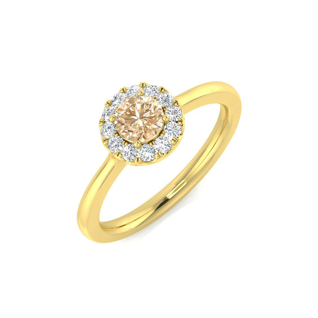 Round Morganite Ring